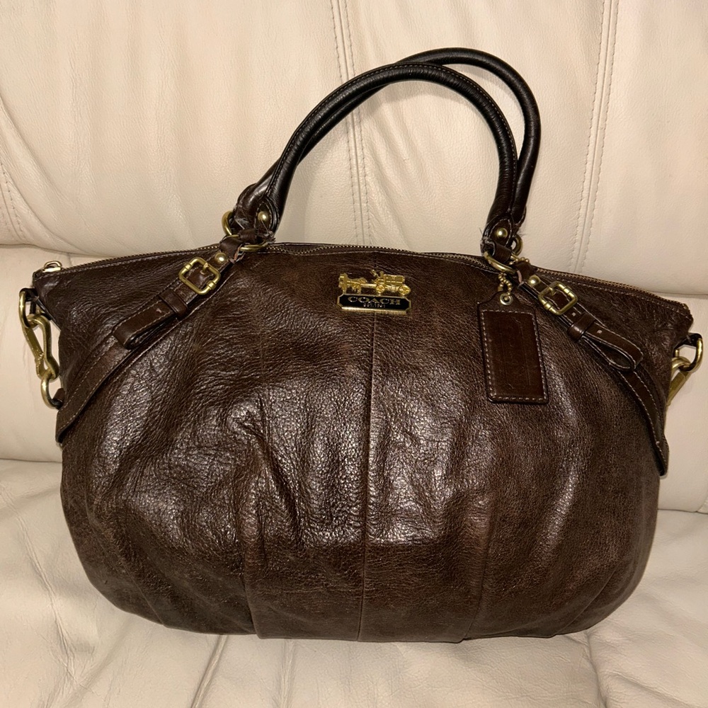 Brown Leather Coach Bag